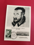 Carte Premier Jour Joachim du Bellay 1958 timbre oblitéré philatélie (Ref 1)