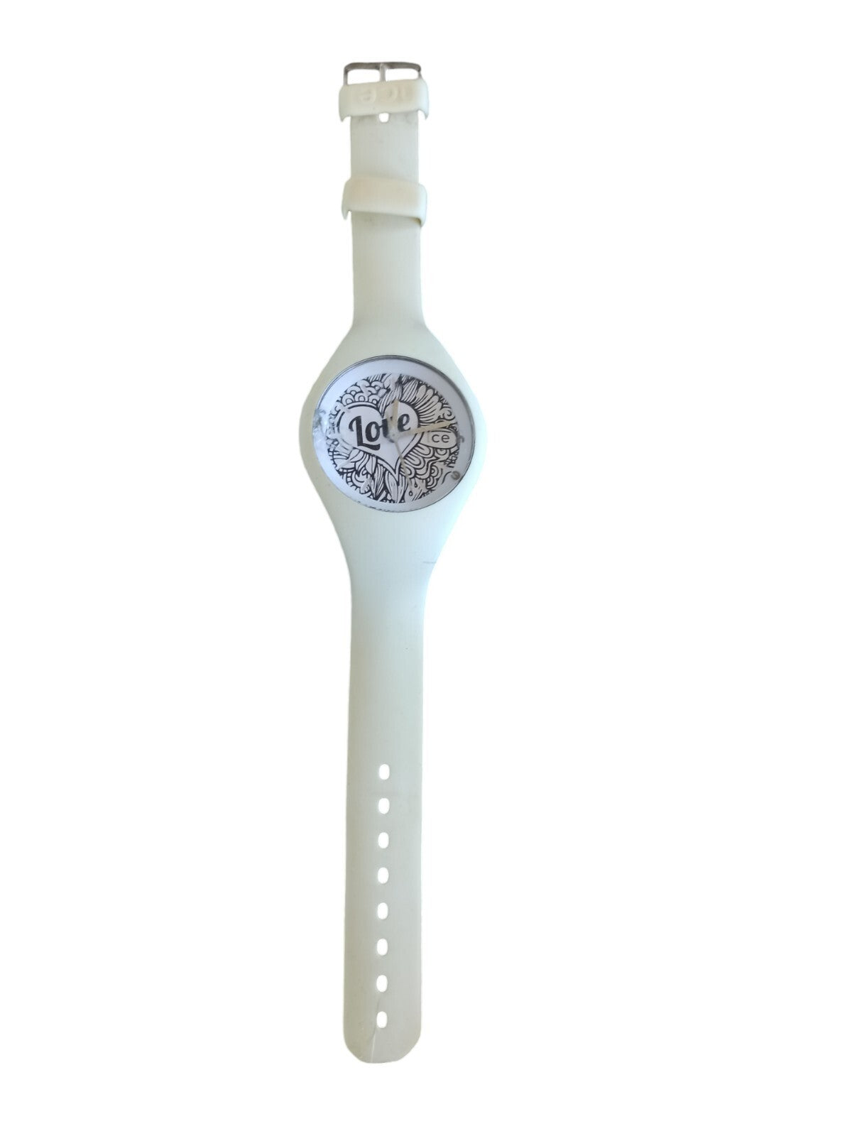 Montre Ice Watch Love Femme blanche, cadran décor graphique, tendance