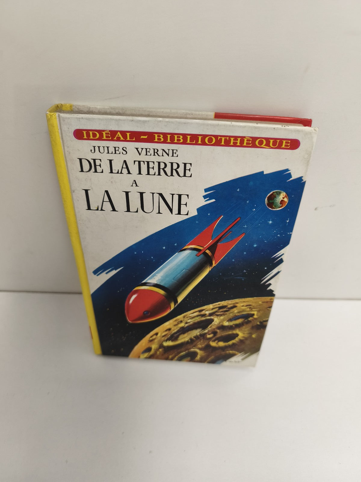 Livre ancien Jules Verne De la Terre à la Lune Idéal Bibliothèque relié vintage