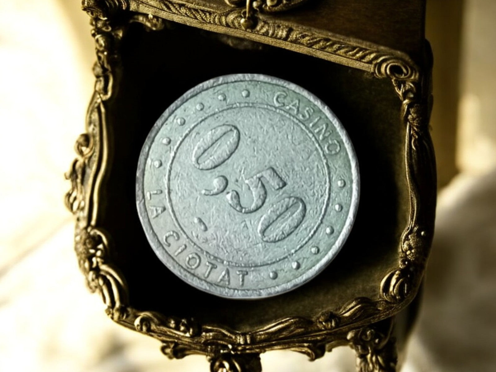 Jeton casino vintage métal 0,50 La Ciotat ancien token France