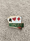 Pin's vintage Tapis Vert jeu de cartes casino badge ancien poker (Ref 4)