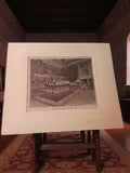 Gravure ancienne Tombeaux des ducs de Bourgogne Dijon, art rétro vintage