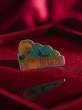Pin's publicitaire ancien A&O, badge rétro vintage, logo épicerie alimentaire