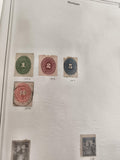 Timbres anciens Mexique XIXe siècle lot x5 philatélie vintage couleurs variées