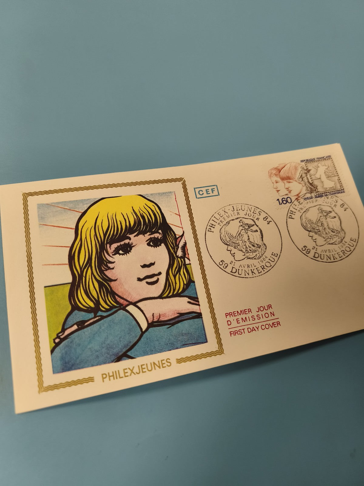 Enveloppe premier jour FDC PHILEXJEUNES Dunkerque illustration enfant