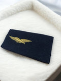 Écusson vintage Armée de l'air France brodé insigne militaire ancien doré