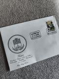 Lettre premier jour Kuopio 1982 Finlande blason timbre philatélie (Ref 27)
