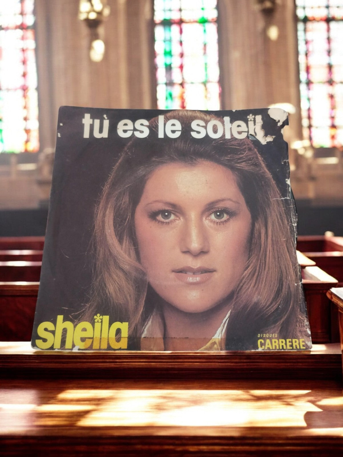 Vinyle 45 tours Sheila Tu es le soleil vintage Disques Carrere pochette d'origin