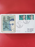 Enveloppe philatélie Zurich-Nairobi timbres Helvetia portrait avion suisse