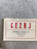 Carte radio ancienne CE2RJ Valparaiso Chile radioamateur QSL vintage