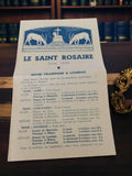 Livret religieux ancien Le Saint Rosaire 1949 Lourdes vintage rétro