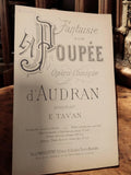 Ancien livret de partitions musicales vintage Fantaisie sur la poupée piano