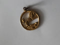 Pendentif zodiaque Lion rond doré médaille astro signe astrologique