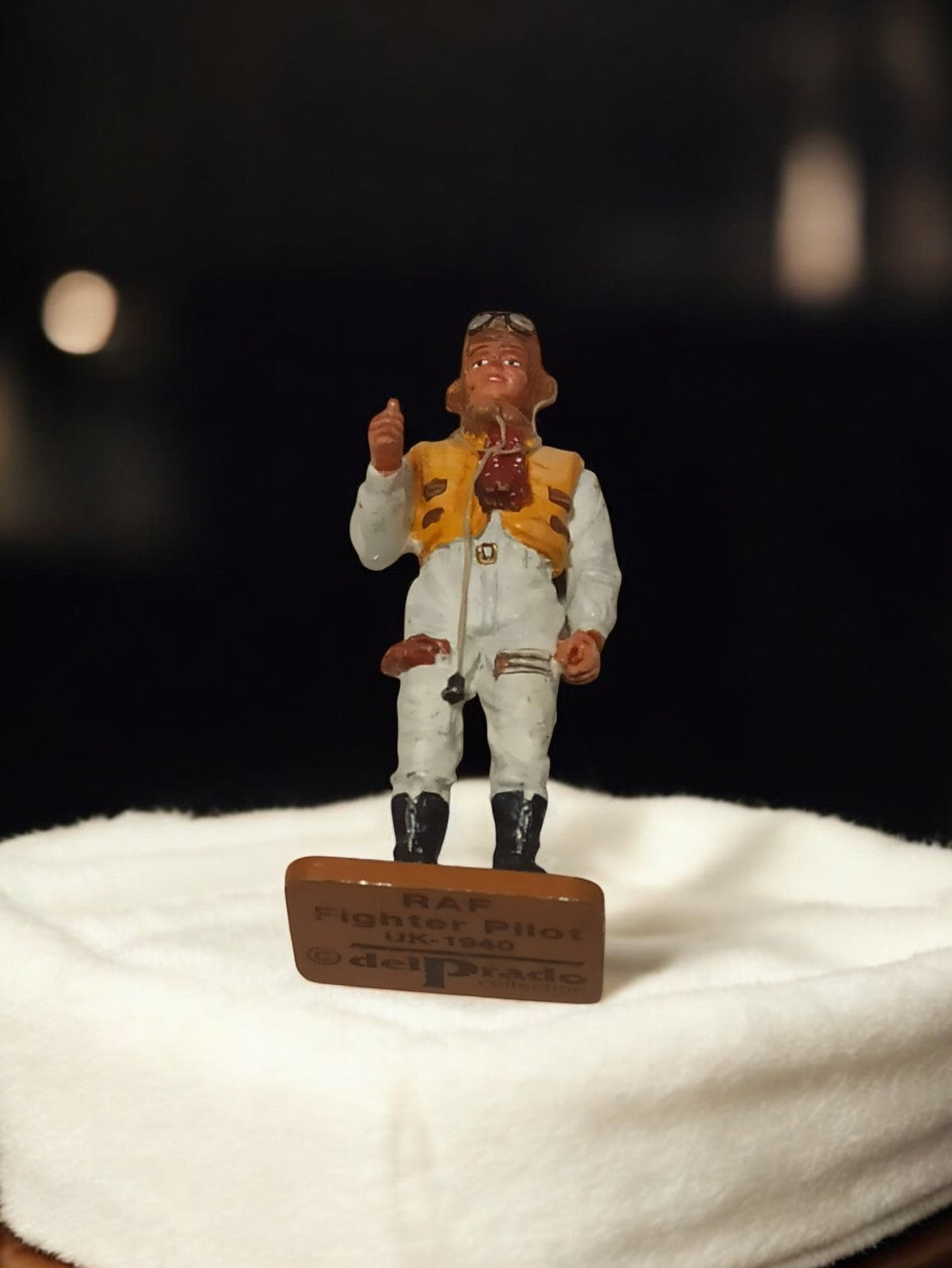 Figurine plomb Del Prado RAF Fighter Pilot 1940 vintage militaire UK ancien
