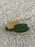 Pin's vintage hélicoptère vert doré émaillé, badge aviation ancien (Ref 8)