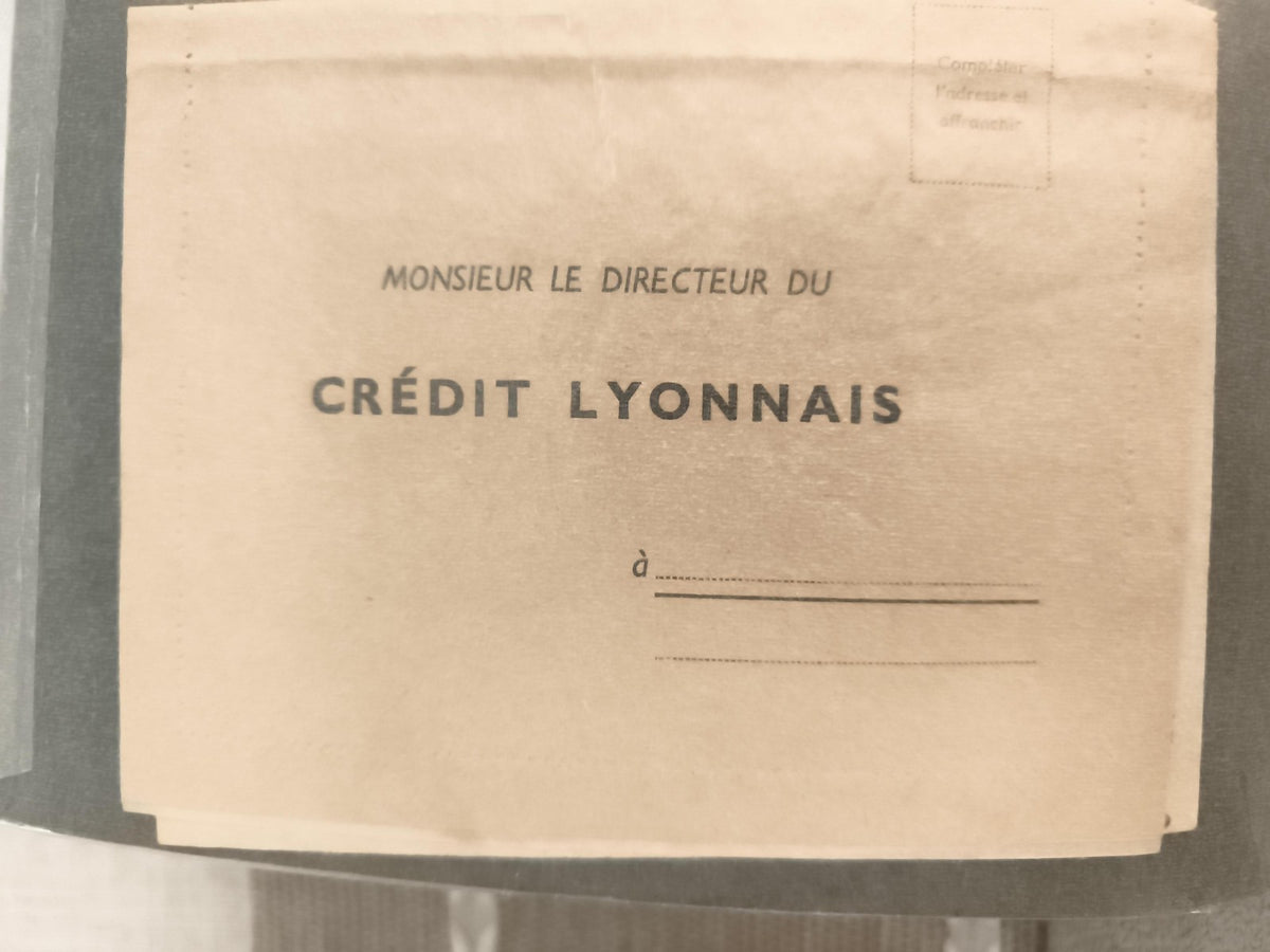 Lettre ancienne Crédit Lyonnais enveloppe administrative philatélie banque