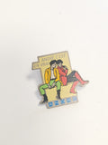 Pin's rétro ancien Andre pour collectionneur, badge vintage publicitaire rare