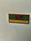 Pin's vintage publicitaire Tacotac 2 jeux en 1, rectangulaire, collection rétro