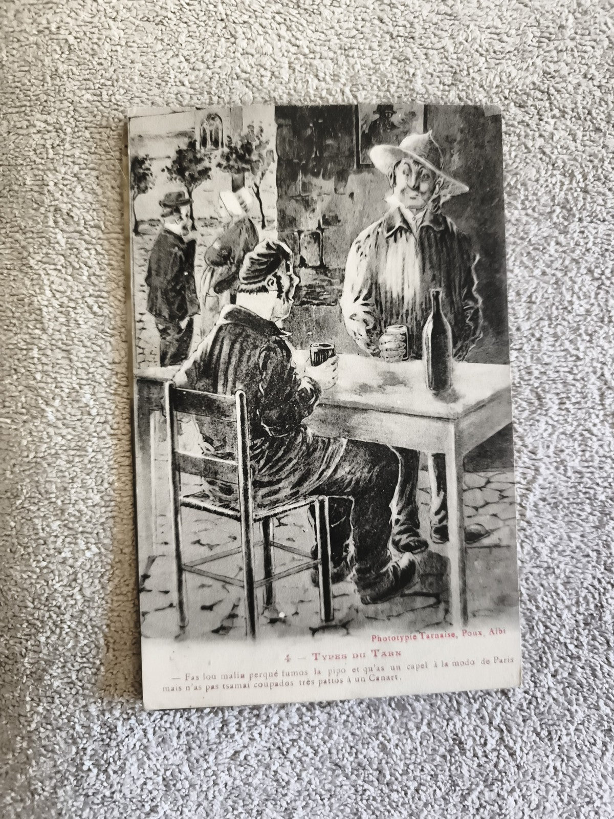 CPA Types du Tarn scène bistrot Phototypie Tarnaise Albi