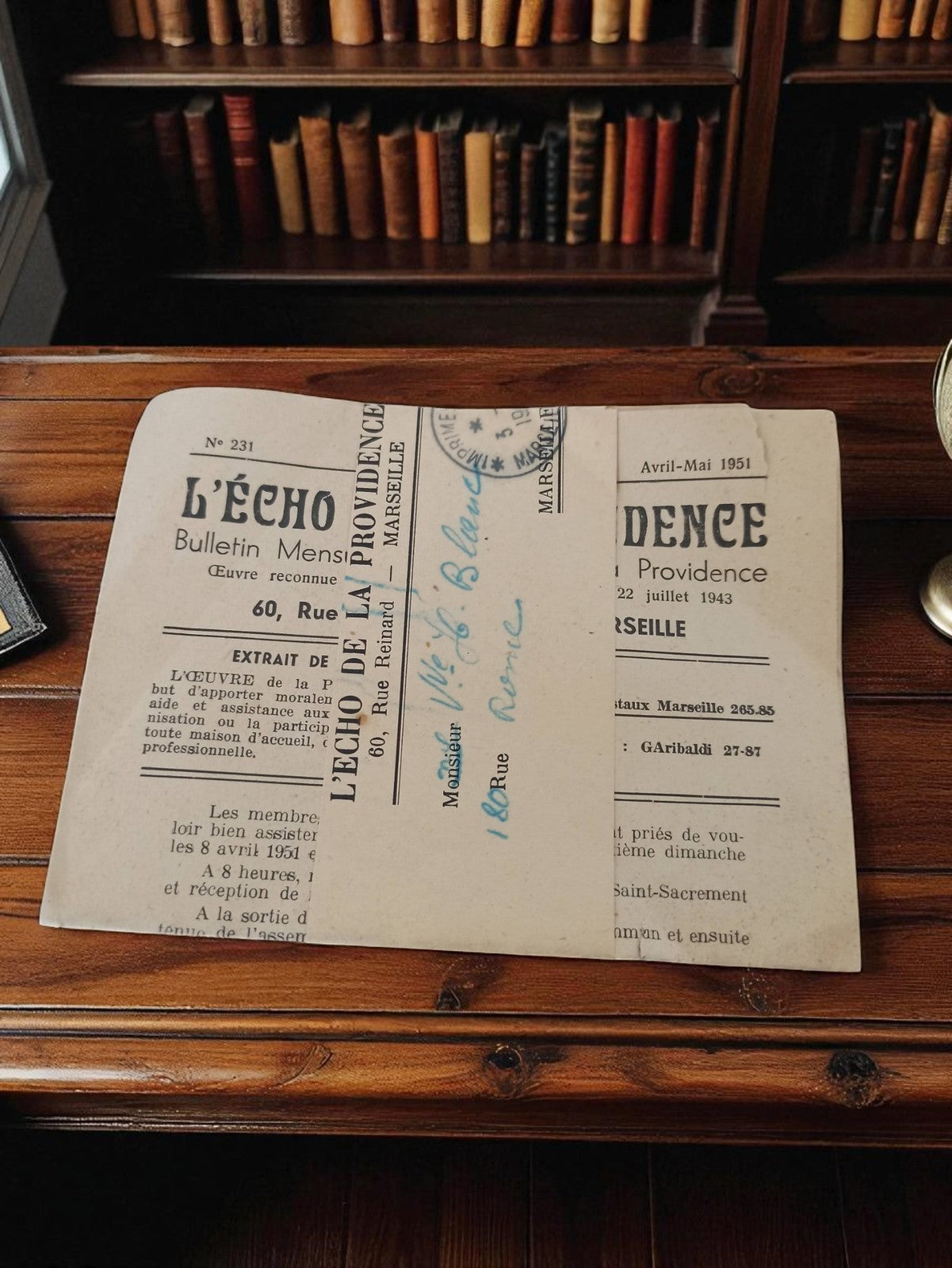 Ancien bulletin religieux L’Écho de la Providence Marseille 1951 vintage spiritu