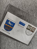 Lettre premier jour Allemagne Verden blason timbres Luftpost philatélie (Ref 1)
