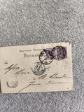 CPA carte postale allemande Deutsche Reichspost timbres 1886 oblitération Paris