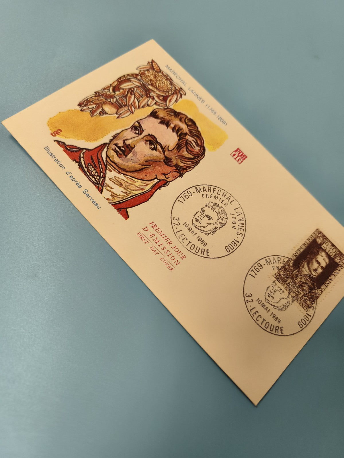 Enveloppe FDC Premier Jour d?Émission Maréchal Lannes 1998 timbre illustré