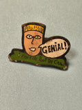 Vintage pin's école de Pont de Crau visage illustré bulle "Génial" rare