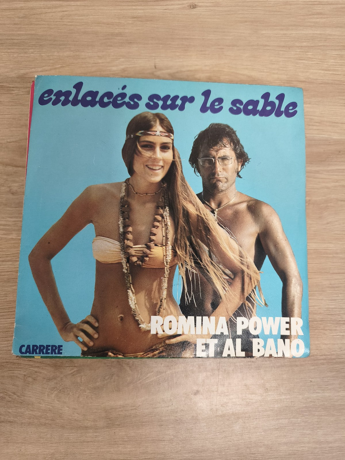 Vinyle 45T Romina Power & Al Bano Enlacés sur le sable pochette couleur (Ref 4)