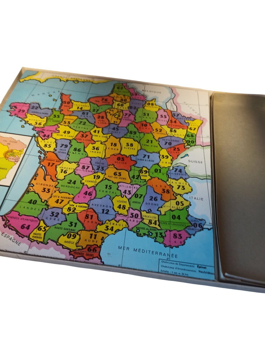 Jeu éducatif vintage Volumétrix La France départements routes ancien