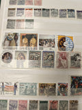 Lot de timbres philatélie Italie, différents motifs, oblitérés et non oblitérés