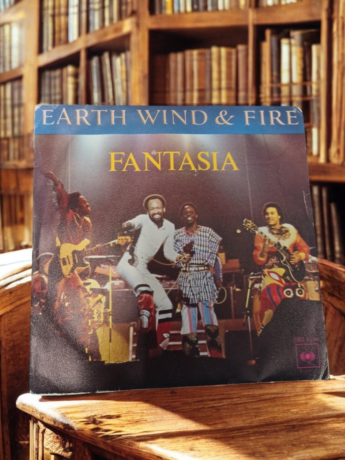 Vinyle 45T Earth Wind & Fire Fantasia vintage ancien disque rétro CBS