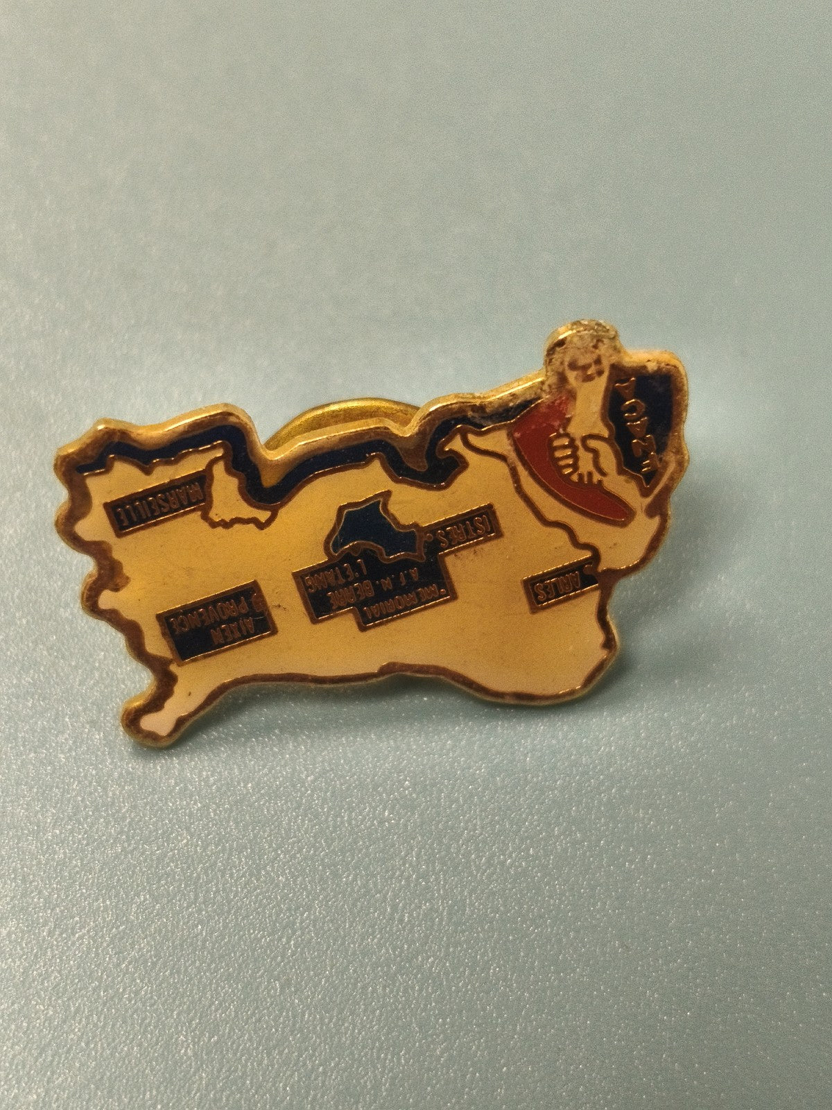 Vintage pin's France forme carte régions, collection géographique ancien