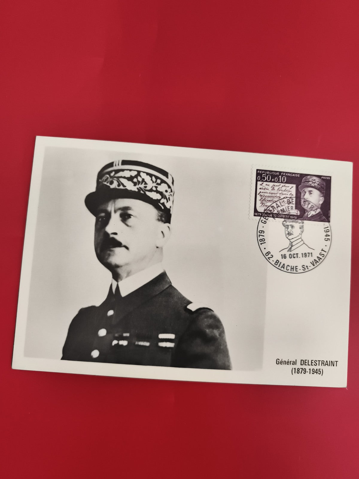 Carte philatélique FDC Général Delestraint 1971 oblitérée timbre France
