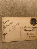 Carte postale Allemagne 1924 timbre Hambourg écriture manuscrite Philatélie (Ref