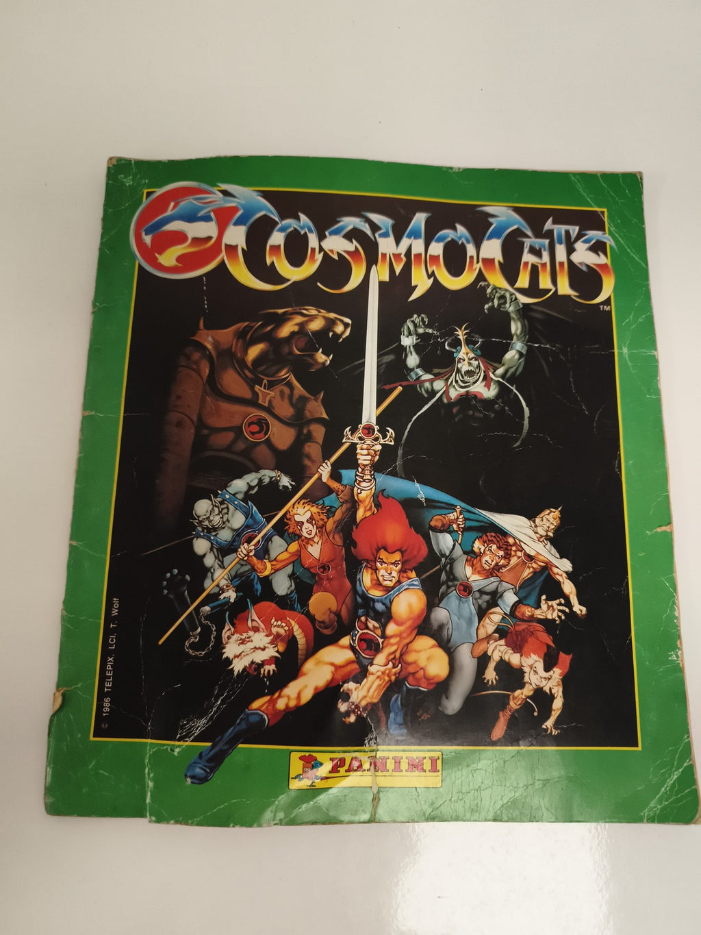 Album Panini Cosmocats vintage 1986 complet couverture verte dessin animé