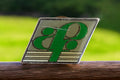 Pin's vintage Association Paralysés France logo vert émaillé badge APF rétro