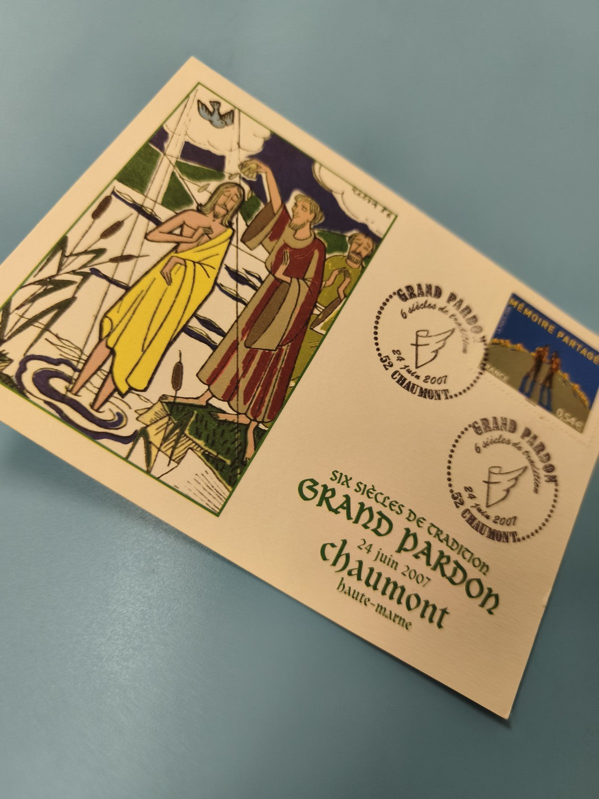 Enveloppe FDC Grand Pardon Chaumont 2007 timbre oblitéré illustration couleur