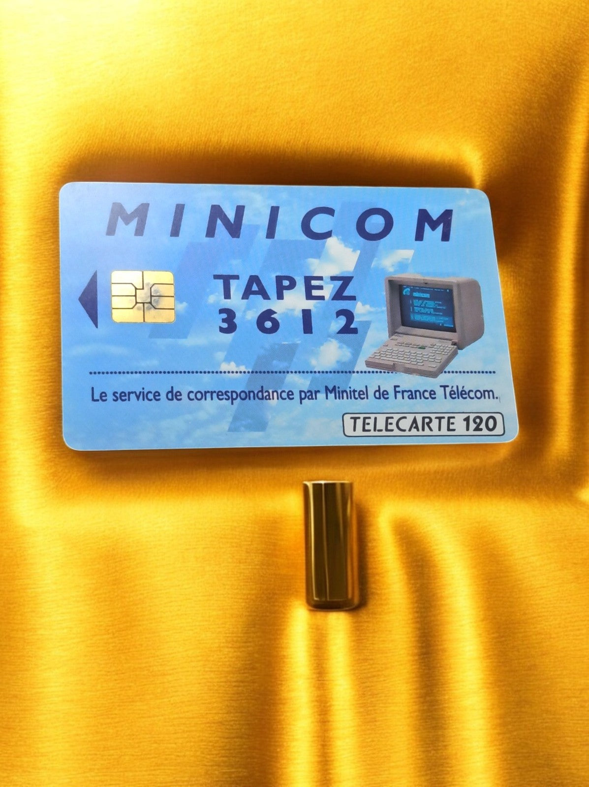 Carte téléphonique vintage Télécarte 120 Minicom Minitel France Télécom