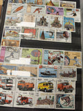 Lot de timbres thématiques Kampuchéa, sports, véhicules, animaux, oblitérés