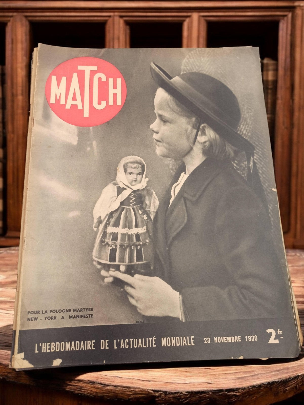 Magazine Paris Match ancien 1939, couverture guerre, vintage presse France