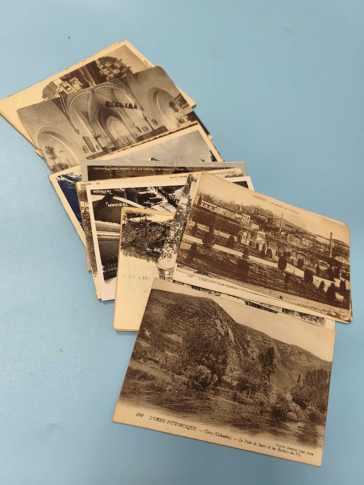Lot cartes postales anciennes CPA divers lieux paysages monuments vintage (Ref 1