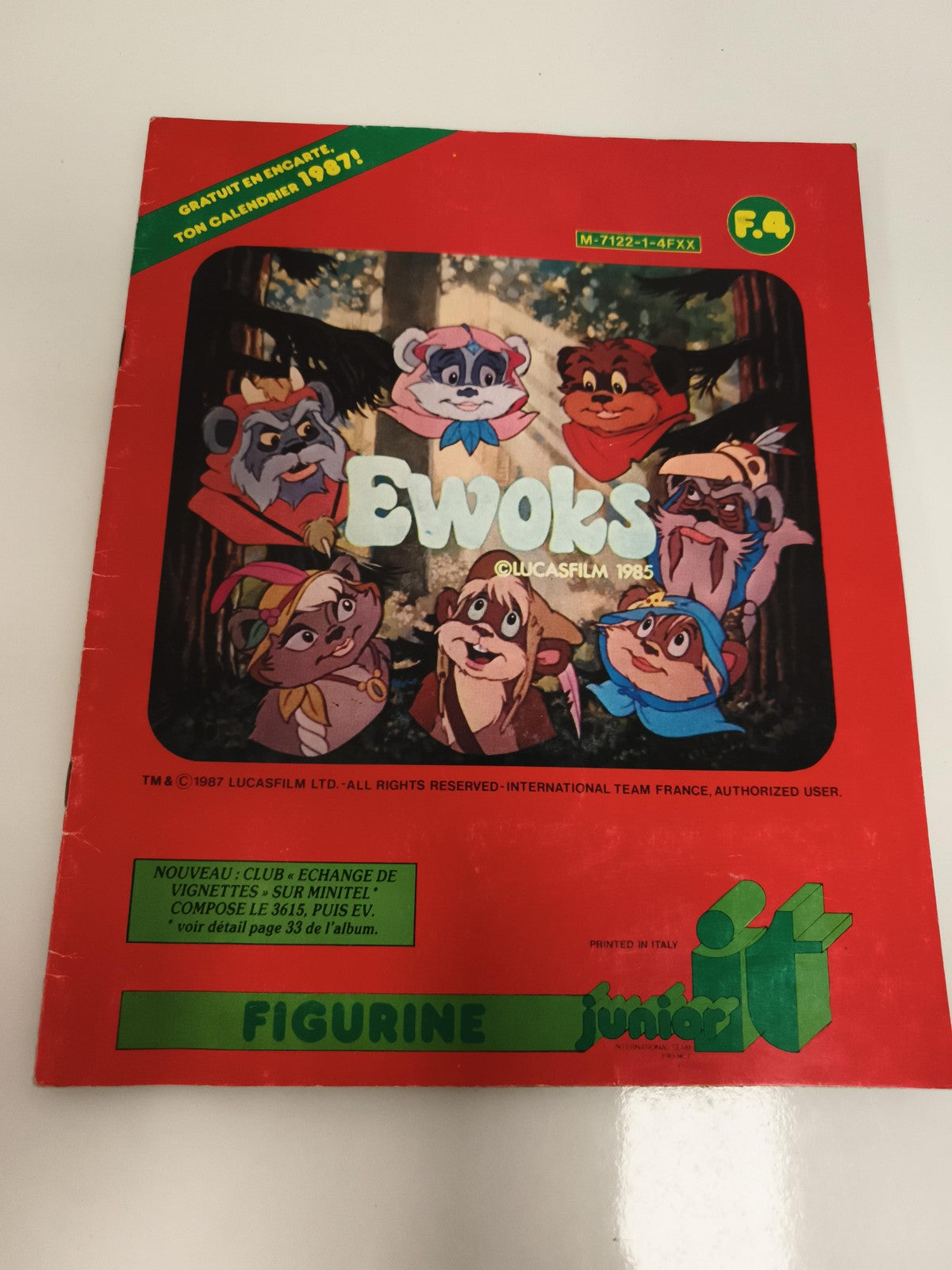 Album autocollants Ewoks 1987 Junior IT vintage incomplet Star Wars Lucasfilm