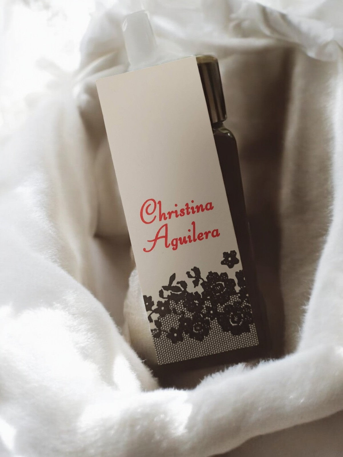 Carte publicitaire parfum Christina Aguilera vintage ancienne déco rétro