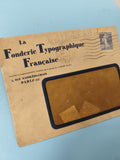 Ancienne enveloppe oblitérée début XXe Fonderie Typographique Française philatél