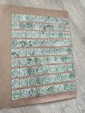 Gros lot timbres anciens Marianne 5c vert oblitérés ? planche philatélie étude