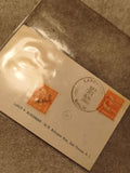 Lettre oblitérée USA 1949 timbres 2 cents Lincoln cachet Californie philatélie (