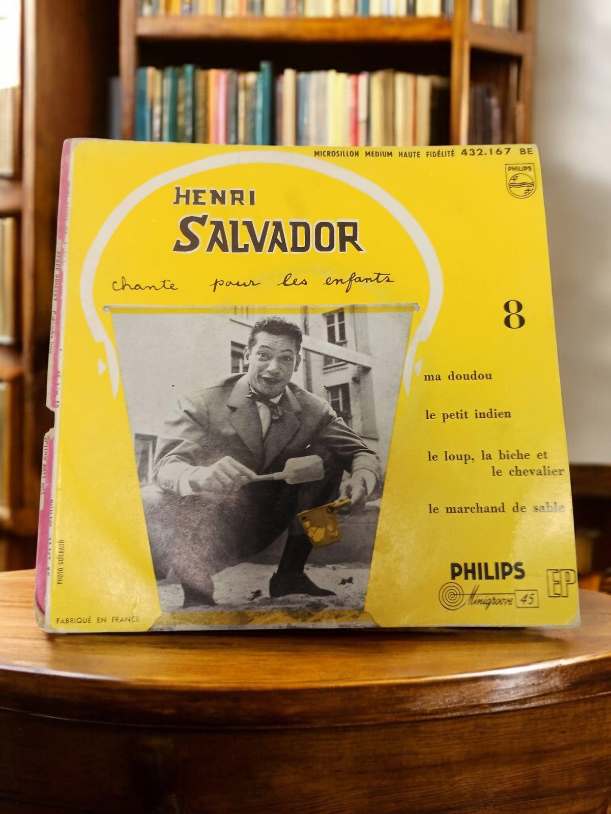 Disque vinyle 45 tours Henri Salvador EP Philips vintage pochette jaune enfant