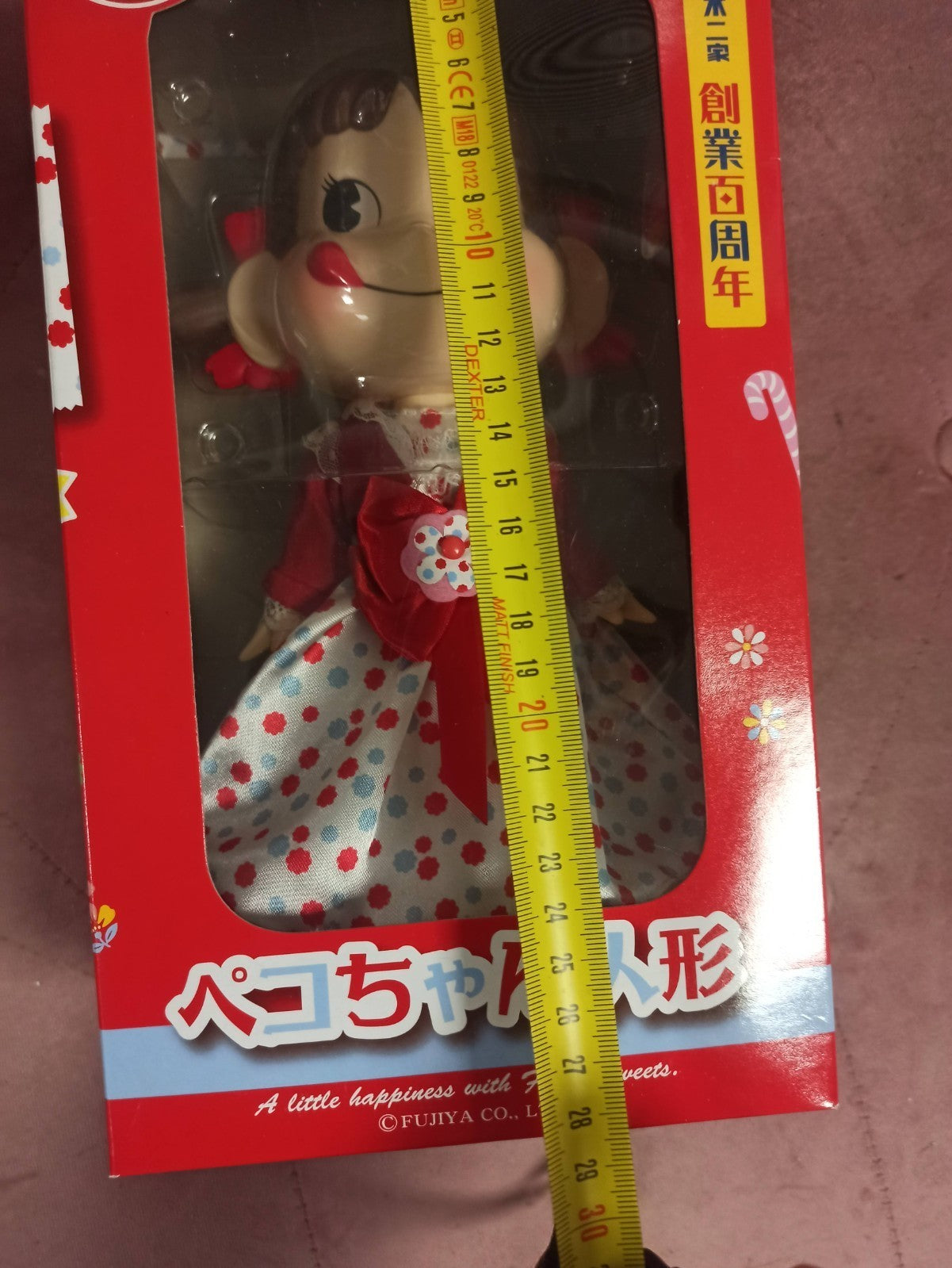Poupée Peko-chan Fujiya 60th Anniversary en boîte, robe pois, Japon
