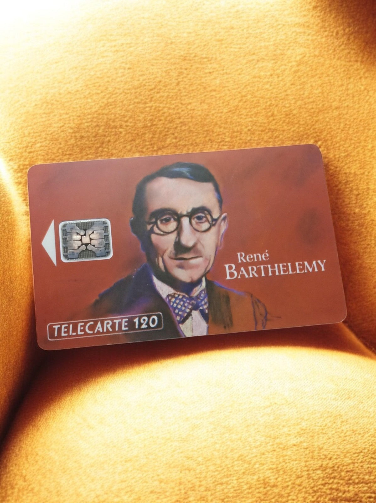 Télécarte 120 unités René Barthélemy vintage carte à puce France